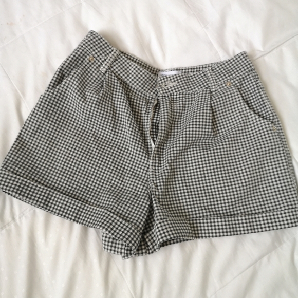 Zara high  waisted checkered shorts - Picture 1 of 7